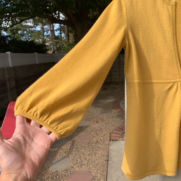 Prive 100% cashmere yellow mustard sweater S - Picture 4 of 14